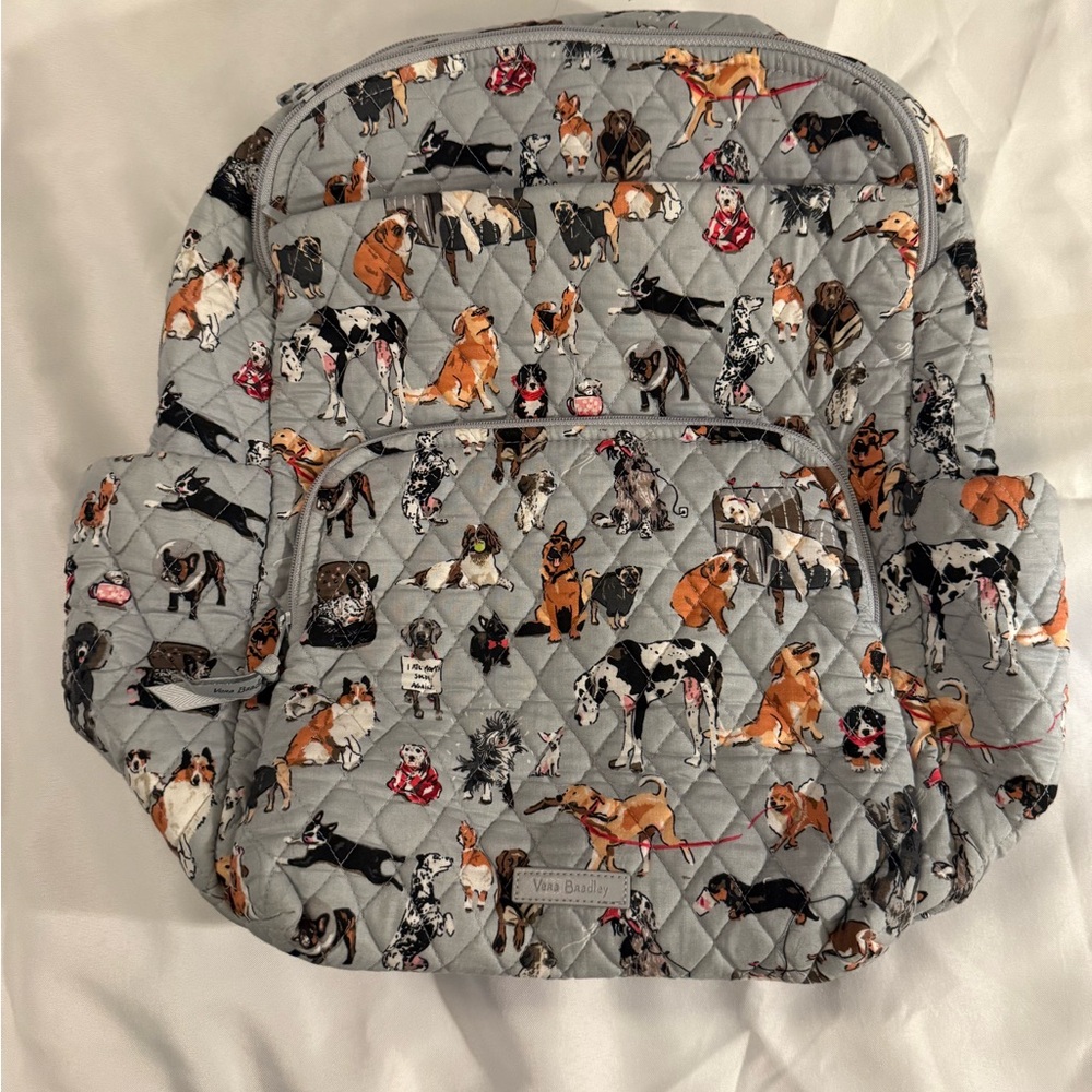Vera Bradley Large Campus Backpack Best in Show Dogs Puppies